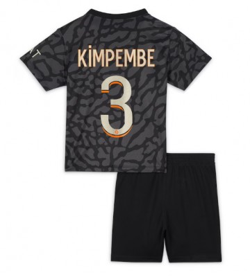 Paris Saint-Germain Presnel Kimpembe #3 Tercera Equipación Niños 2023-24 Manga Corta (+ Pantalones cortos)